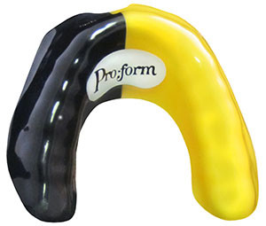 Yellow and Black Pro Form Custom Sports Mouth Guard